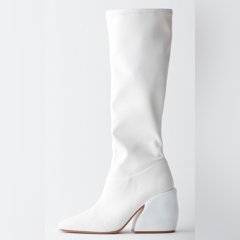 Tibi Lars Faux Nappa Stretch Boot
